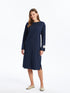 LC Waikiki Crew Neck Printed Women's Dress